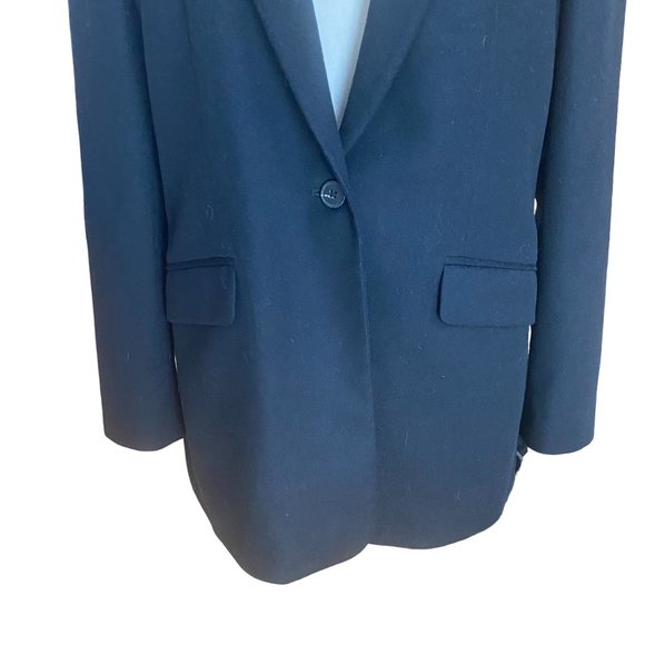 Lands End Wool Cashmere Blazer Black Oversized Academia Career Old Money-10T - Picture 5 of 12